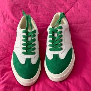 J/SLIDES Green and White Sneakers